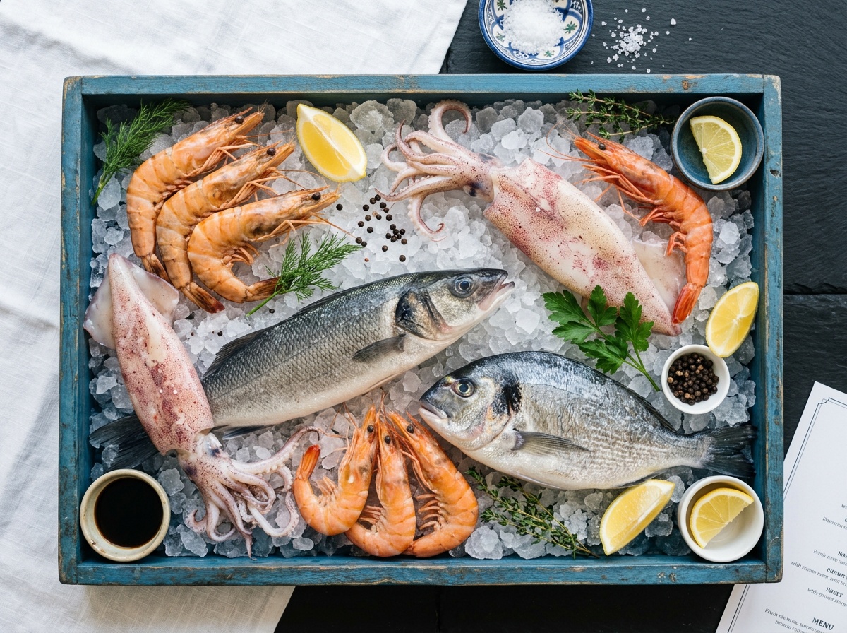 Fresh frozen seafood assortment